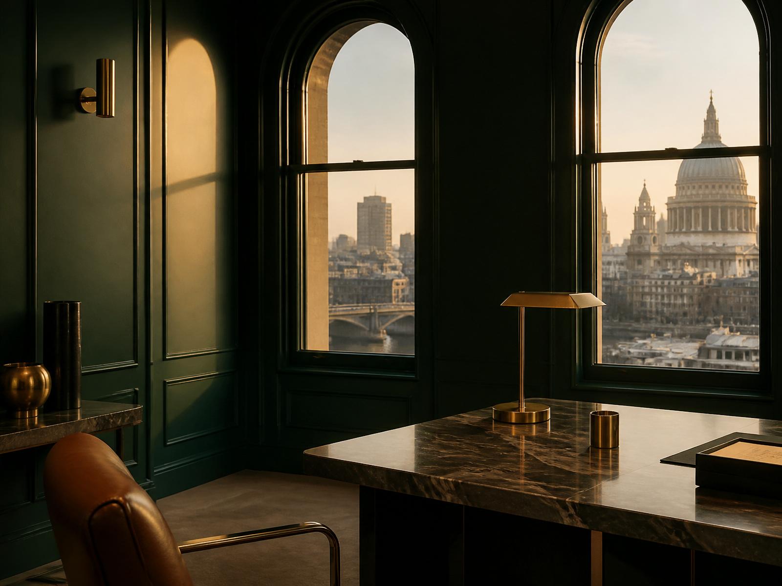 Prezwell office overlooking the City of London