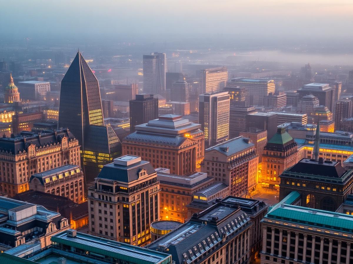 City of London at dusk